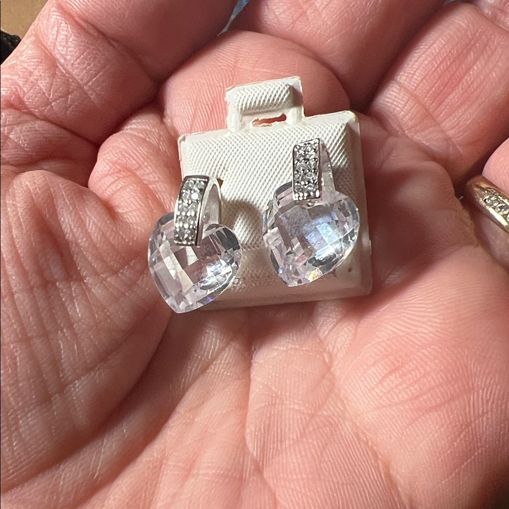 925 Sparkling Heart Crystal earrings